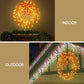 0.6M Christmas Lights 160 LED Motif Solar Wreath Xmas Decorations