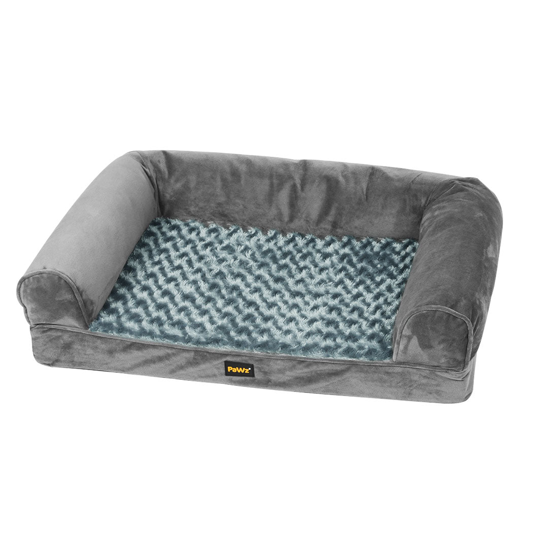 LARGE Dog Beds Pet Sofa Bedding Soft Warm - Grey