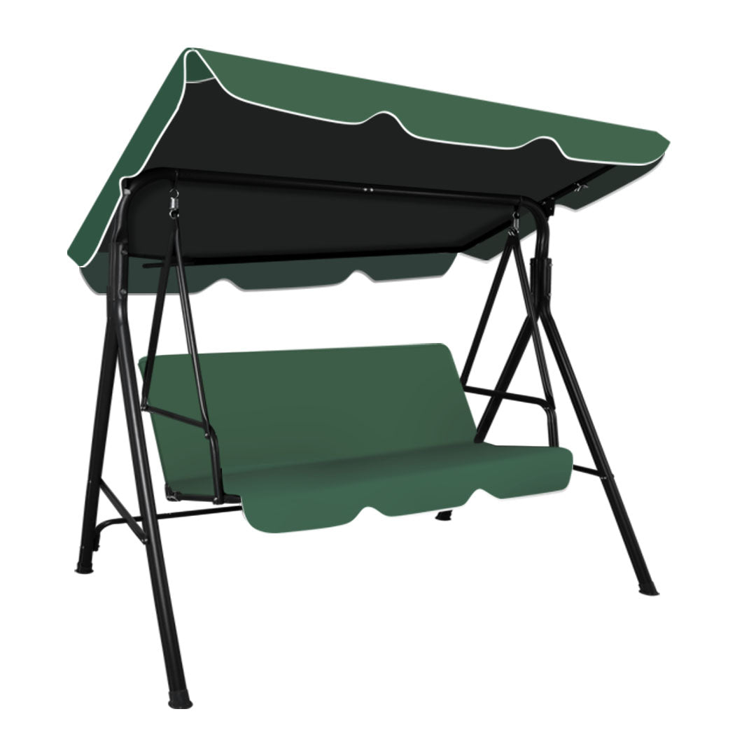 Lorel Swing Chair Garden Canopy Cushion Bench - Green