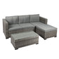 Trish 4-Seater Patio Furniture Garden Chair Table Lounge 5-Piece Outdoor Sofa - Mixed Grey
