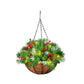 Christmas Hanging Basket Ornaments LED Lights Home Garden Decor 30cm