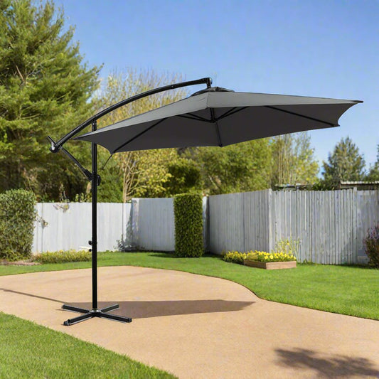 Mountview 3M Outdoor Umbrella Cantilever Grey Without Base