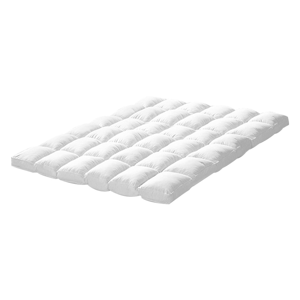 KING SINGLE Bedding Luxury Pillowtop Mattress - White