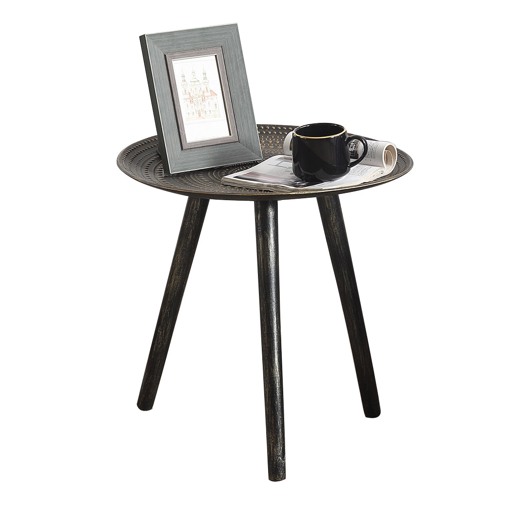 Icarus Side End Table Antique Storage Modern Furniture - Black