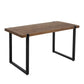 3-Piece Lucia Brown Dining Table & Chair Set Bench Industrial Cafe Restaurant