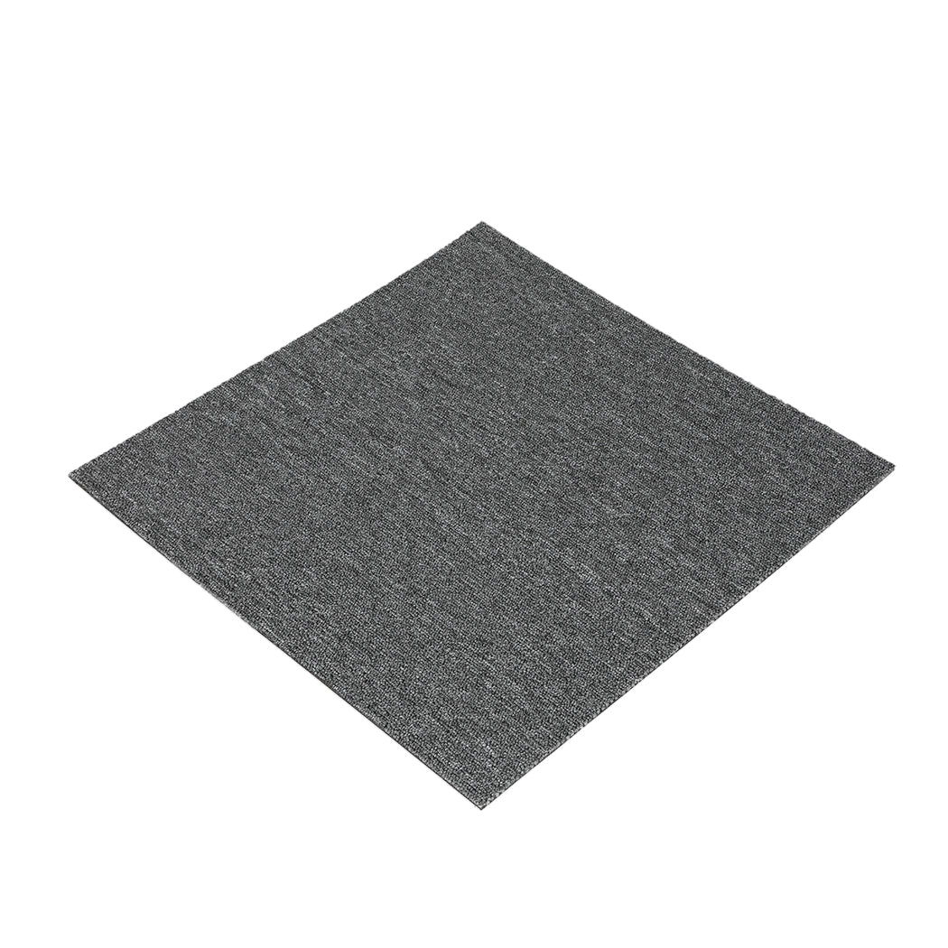 Roxine Set of 20 50x50 Carpet Tiles Box Heavy Commercial Retail Office Premium Flooring - Grey