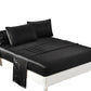 King Dreamz Silky Satin Sheets Fitted Black