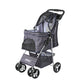 Pet Stroller 4 Wheels Dog Cat Cage Puppy Pushchair Travel Walk Carrier Pram