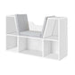 Kids Bookcase Toys Box Shelf - White