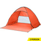 Pop Up Beach Tent Camping Portable Shelter Shade 2 Person Tents Fish Orange