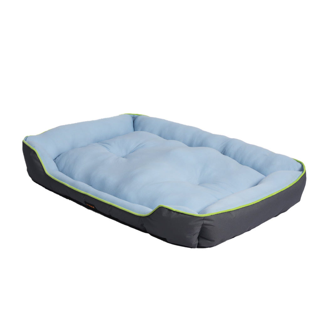 XXLarge Dog Beds Pet Cooling Sofa Mat Bolster - Grey