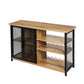 Bar Cabinet Buffet Sideboard - Oak & Black