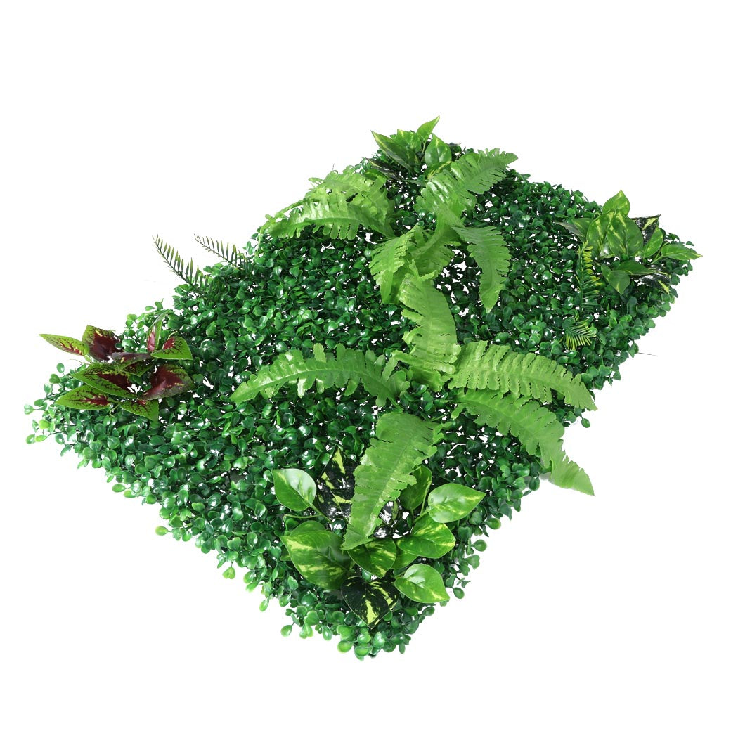 Set of 6 Artificial Hedge Grass Plant Hedge Fake Vertical Garden Green Wall Ivy Mat Fence