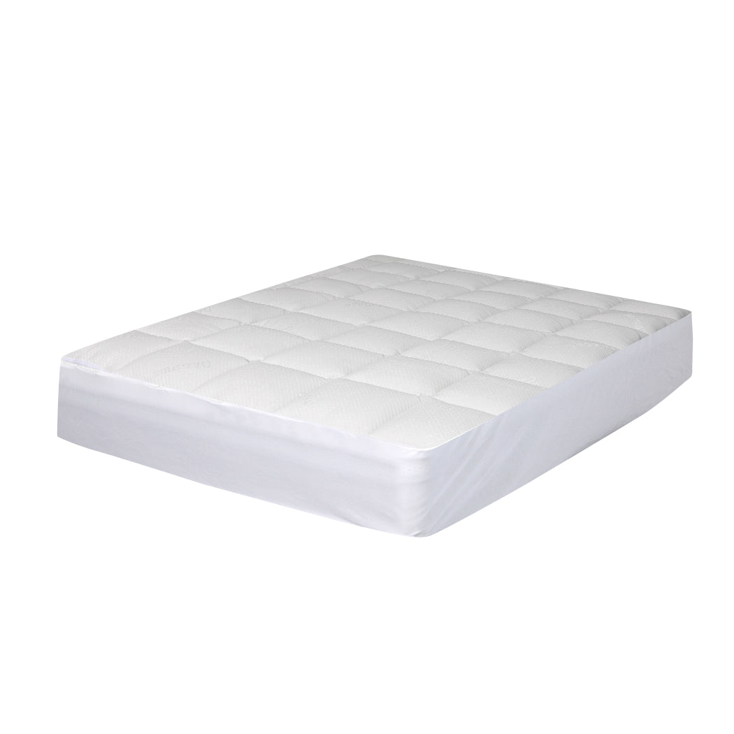 KING Mattress Protector Luxury Topper - White