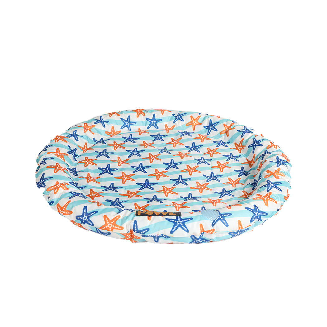 LARGE Dog Beds Pet Cool Gel Mat Bolster - Multicolour