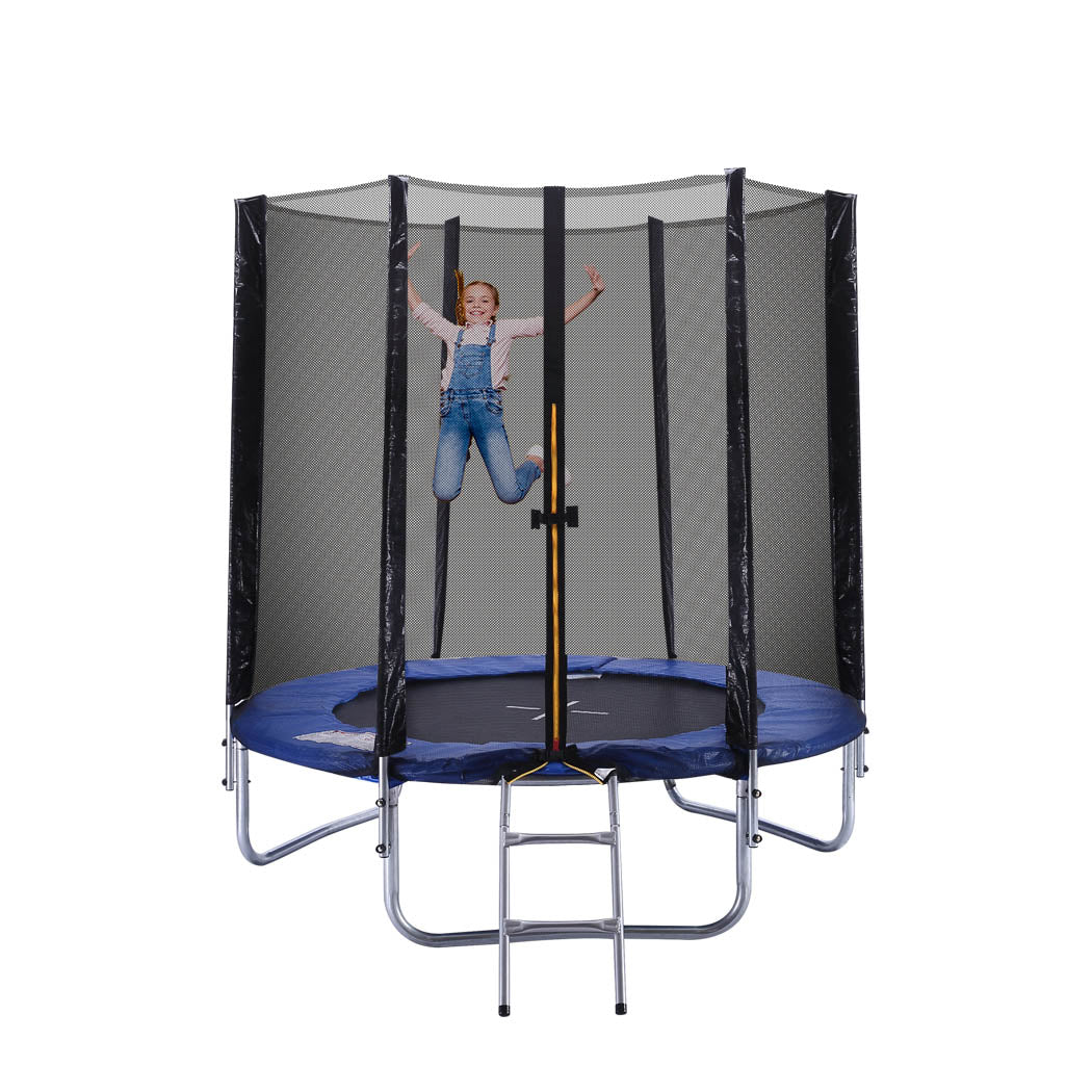 Carleen 8FT Kids Trampoline Round Enclosure - Blue