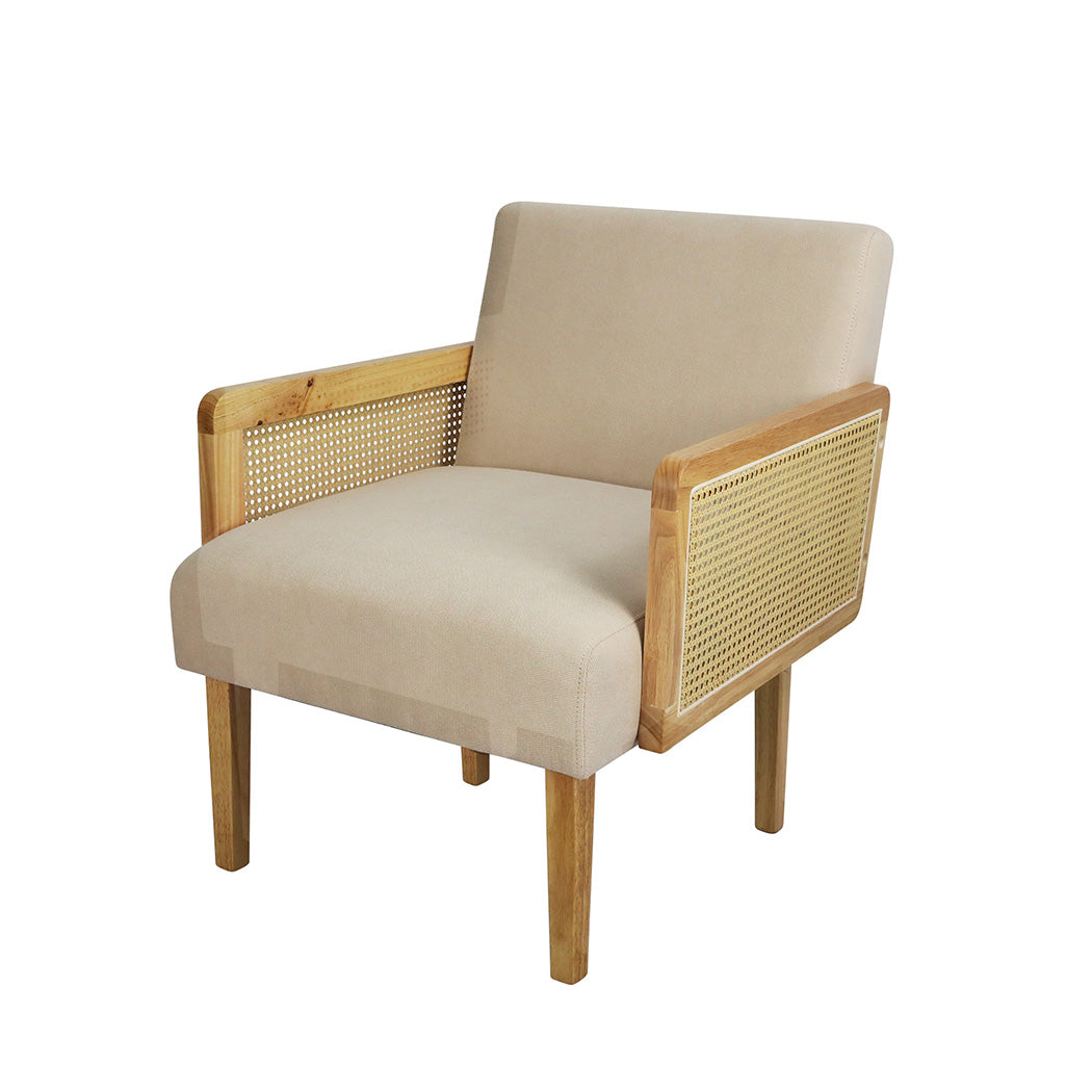 Rattan Lounge Armchair - Natural