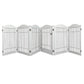 6 Panels Pet Dog Playpen Puppy Exercise Cage Enclosure Fence Indoor White - White