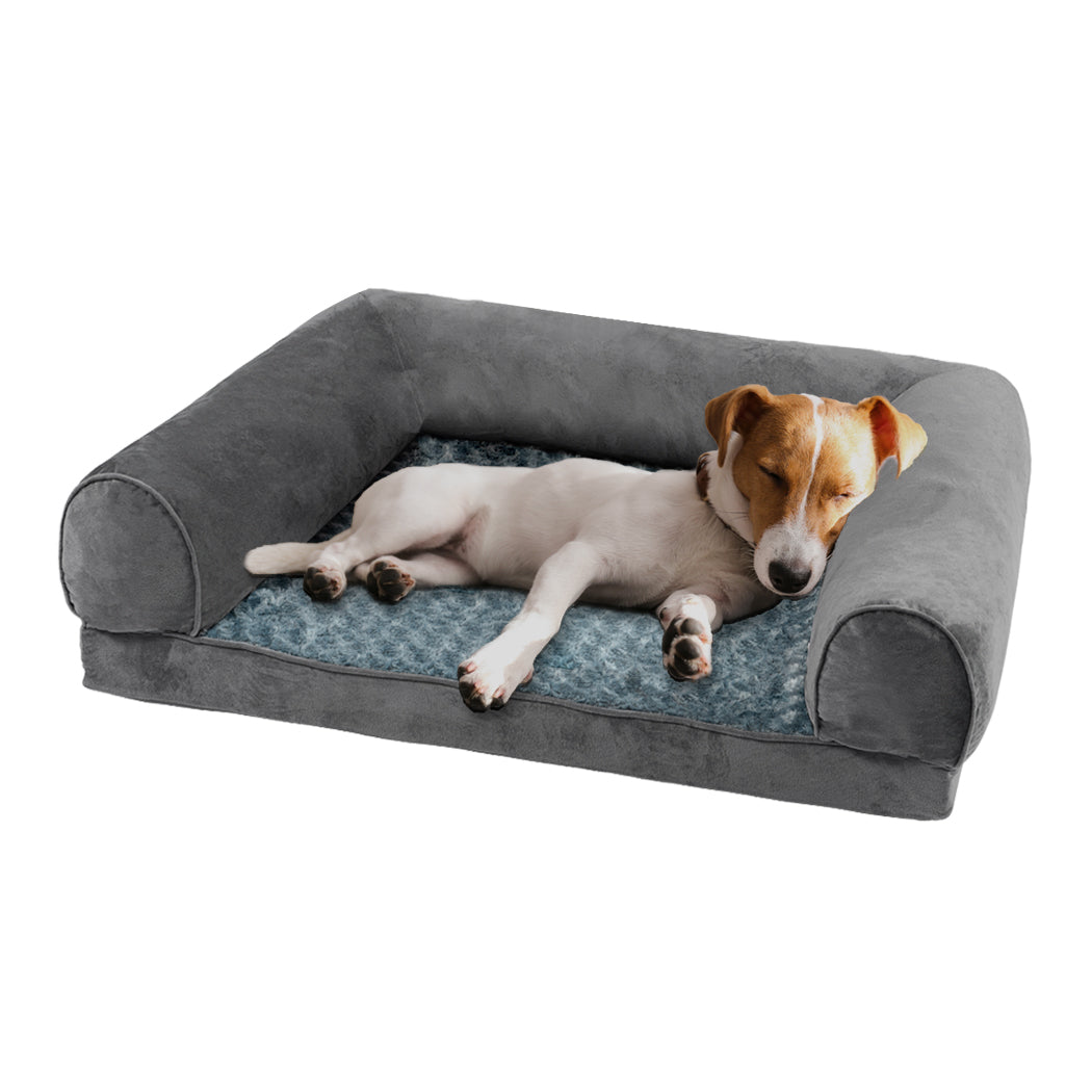 MEDIUM Dog Beds Pet Sofa Bedding Soft Replacement Cover - Grey