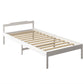 Ashley Wooden Bed Frame Base Solid Timber Pine Wood White no Drawers - Single