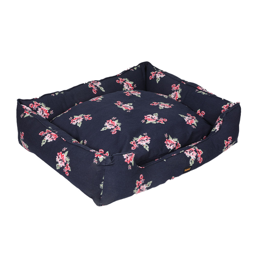 LARGE Dog Beds Calming Pet Washable Bedding - Navy