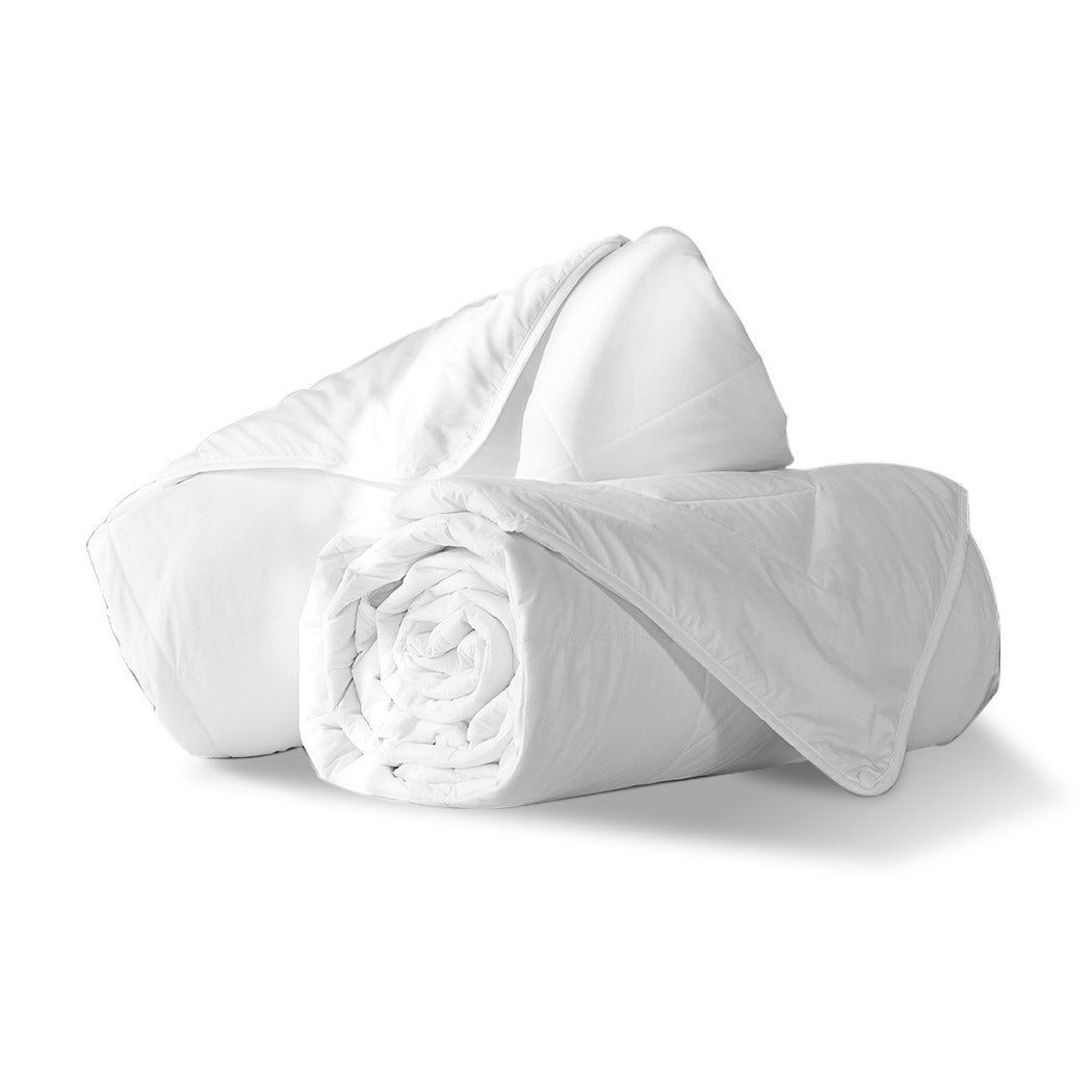 QUEEN 350GSM Wool Quilt 100% Aus Merino Duvet Doona Summer All Season - White