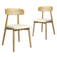 Agatha Set of 2 Dining Chairs Kitchen Chair - Natural