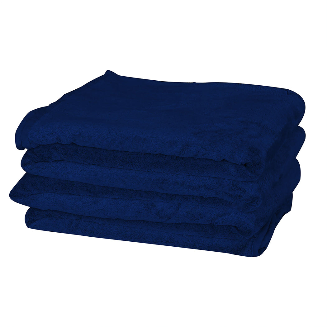 Wynn Throw Soft Blanket 3x3M Large Oversized - Navy