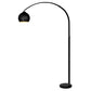 Modern Led Floor Lamp Stand Reading Light Height Adjustable Indoor Marble Base - Black