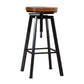 81cm Catania Industrial Bar Stools Kitchen Stool Wooden Barstools Swivel Chair Vintage - Wood