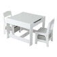 Poppy 3-Piece Kids Table & Chairs Set - White & Grey