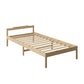 Ashley Wooden Bed Frame Base Solid Timber Pine Wood Natural no Drawers - Single