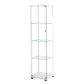 Stacked Display Cabinet Tempered Glass White