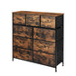 Levede Storage Cabinet Tower Chest Brown Fold