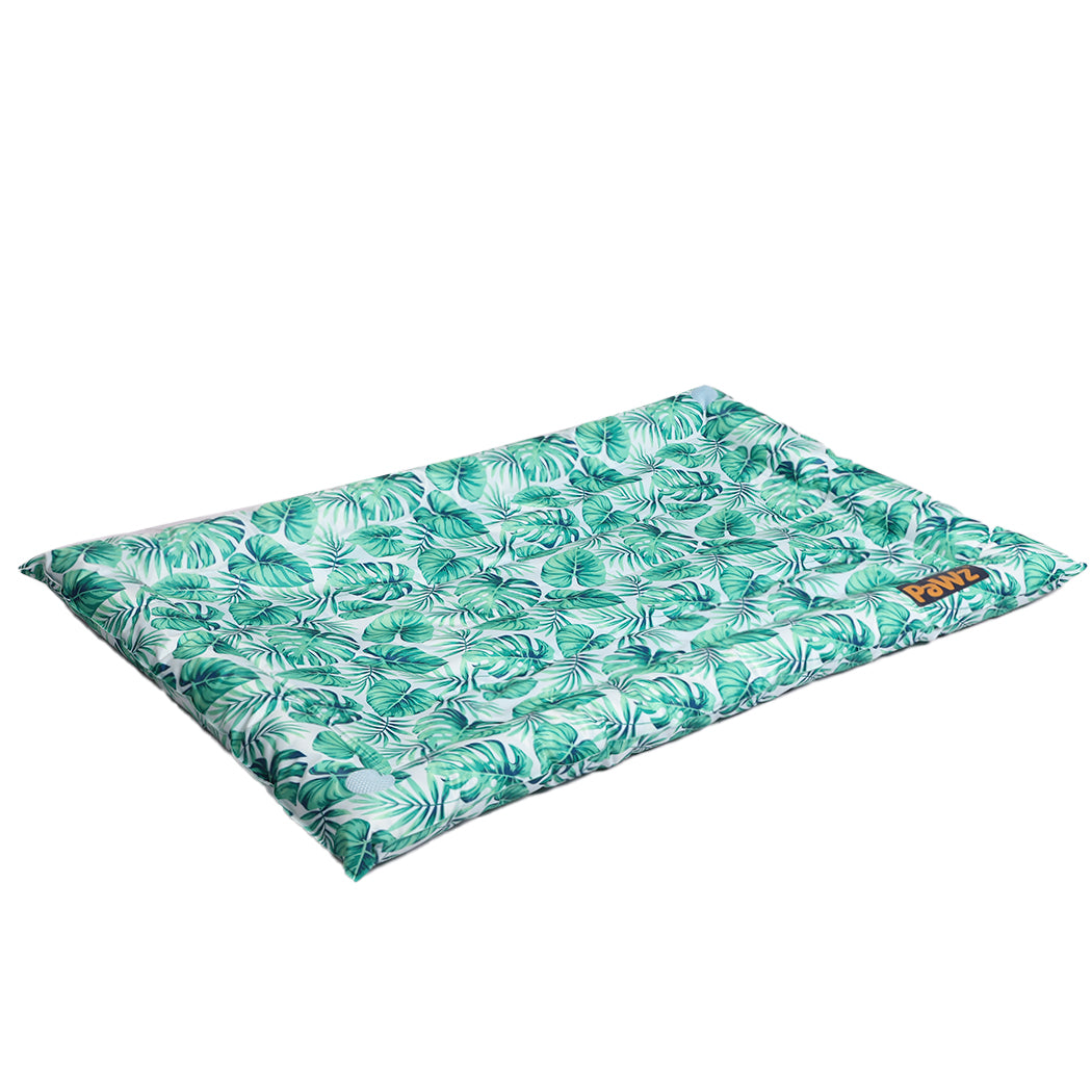 LARGE Dog Beds Pet Cool Gel Mat Bolster - Green