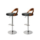 82.5cm Essen Kitchen Bar Stools Gas Lift Wooden Beech Stool Metal Barstools - Black & Silver