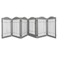 6 Panels Pet Dog Playpen Puppy Exercise Cage Enclosure Fence Indoor Grey - Grey