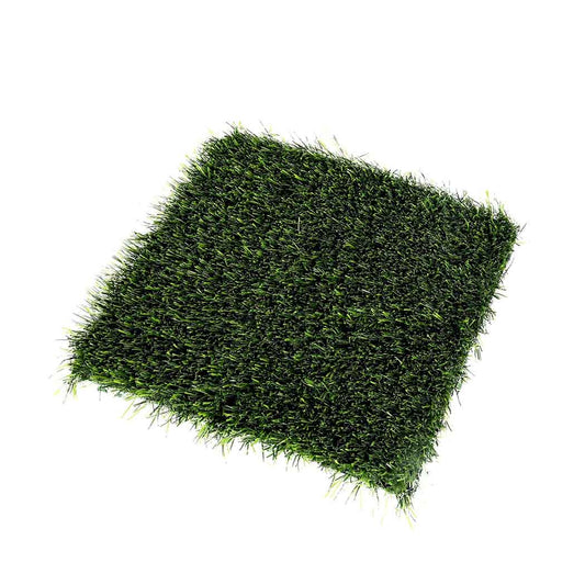 30x30cm Set of 30 Artificial Grass 33mm Floor Tile Garden Indoor Outdoor Lawn Home Decor - Tri-Colour Green