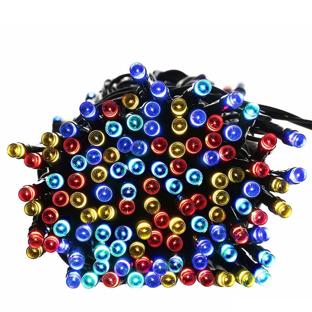 42M 400 LED Bulbs String Solar Powered Fairy Lights Garden Christmas Decor - Multicolour