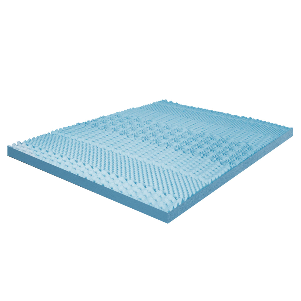 Single Dreamz 7-Zone Cool Gel Mattress Topper Teal Cover