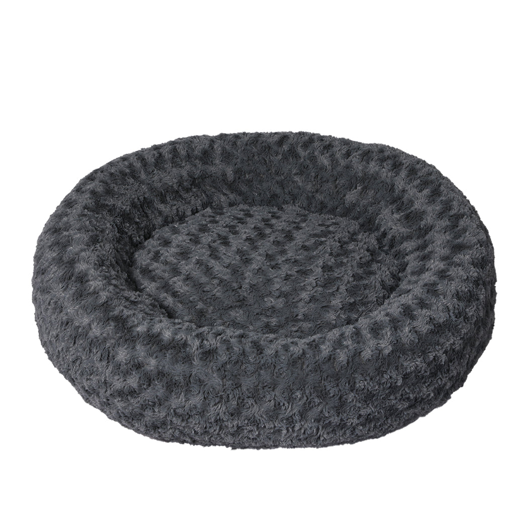 MEDIUM Dog Beds Calming Warm Soft Plush - Dark Grey