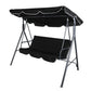 Lorel 3 Seater Swing Chair Garden Canopy Cushion - Black