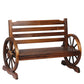 Theron Garden Bench Wooden Wagon Seat Outdoor Chair Lounge Patio Furniture - Brown