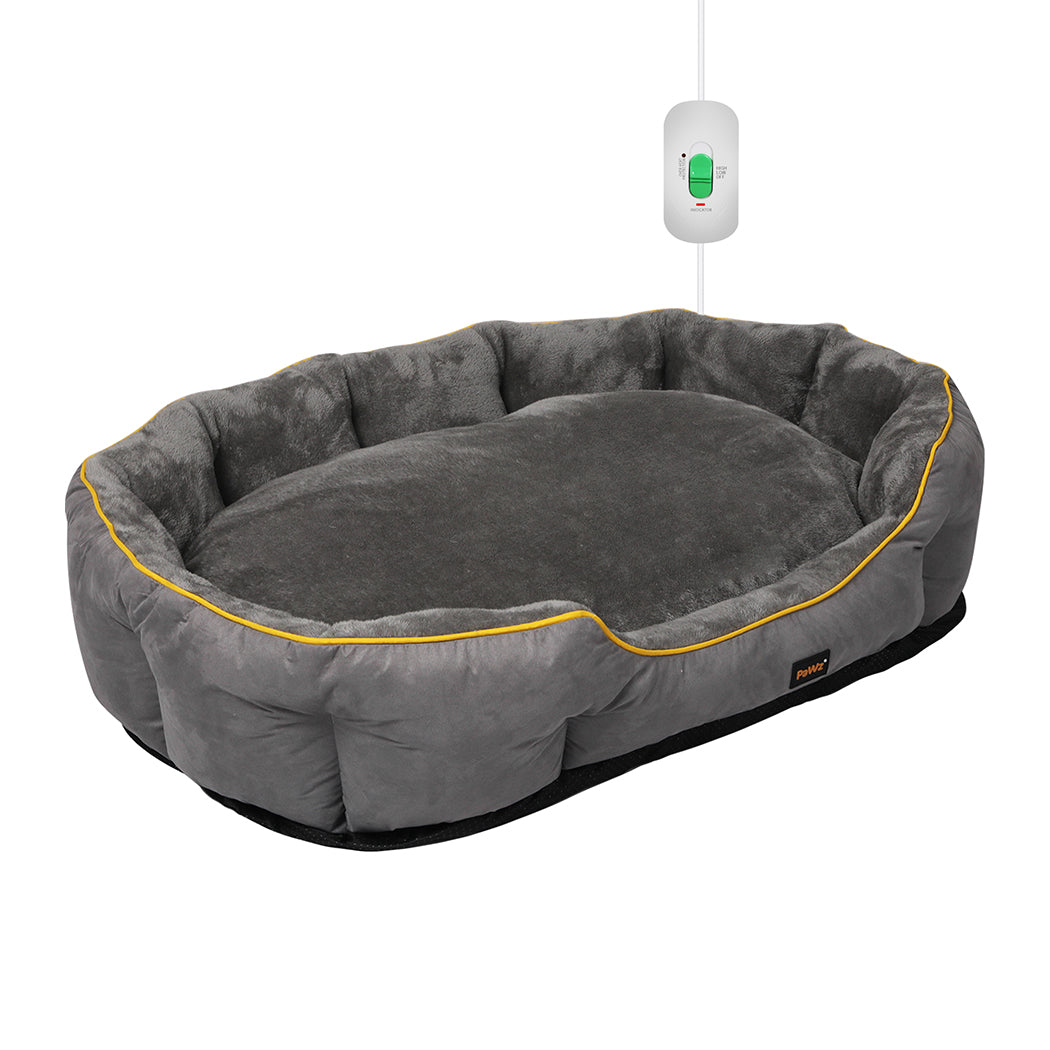 LARGE Dog Beds Electric Pet Heater Heated - Grey