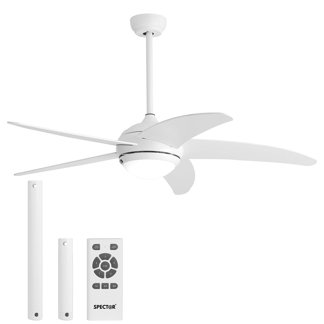 Ceiling Fan 52'' DC Motor Wood - White