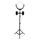 LED Ring Light with Tripod Stand Phone Holder Dimmable Studio Lamp Makeup Mirror Black