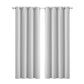 Set of 2 Blockout Curtains Panels 3 Layers Eyelet Room Darkening 140X160Cm Grey