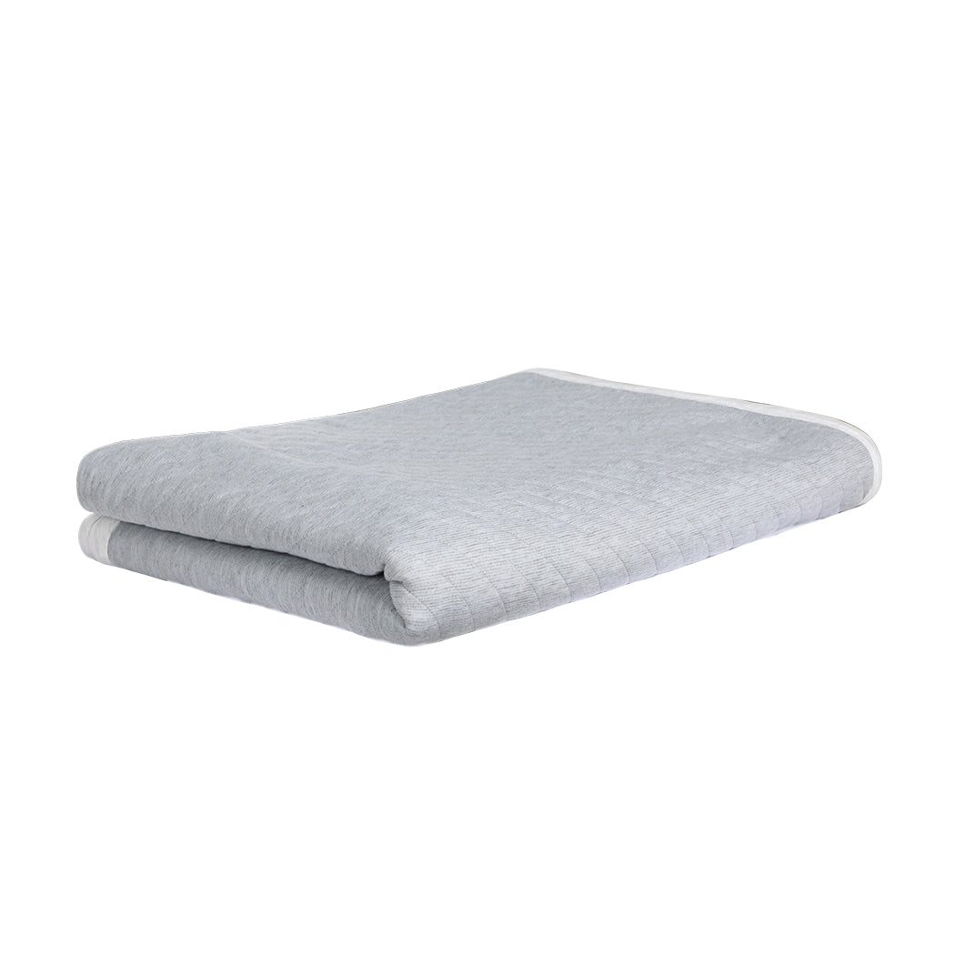 Wylie Throw Soft Blanket Cool Summer Sofa Bedsheet Rug Luxury Reversible Double - Grey