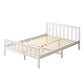 Mia Wooden Bed Frame Base Solid Timber Pine Wood White - Queen