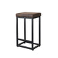 Set of 2 Stockholm Upholstered Bar Stools Backless Leather Metal Kitchen Counter Chairs - Black Brown